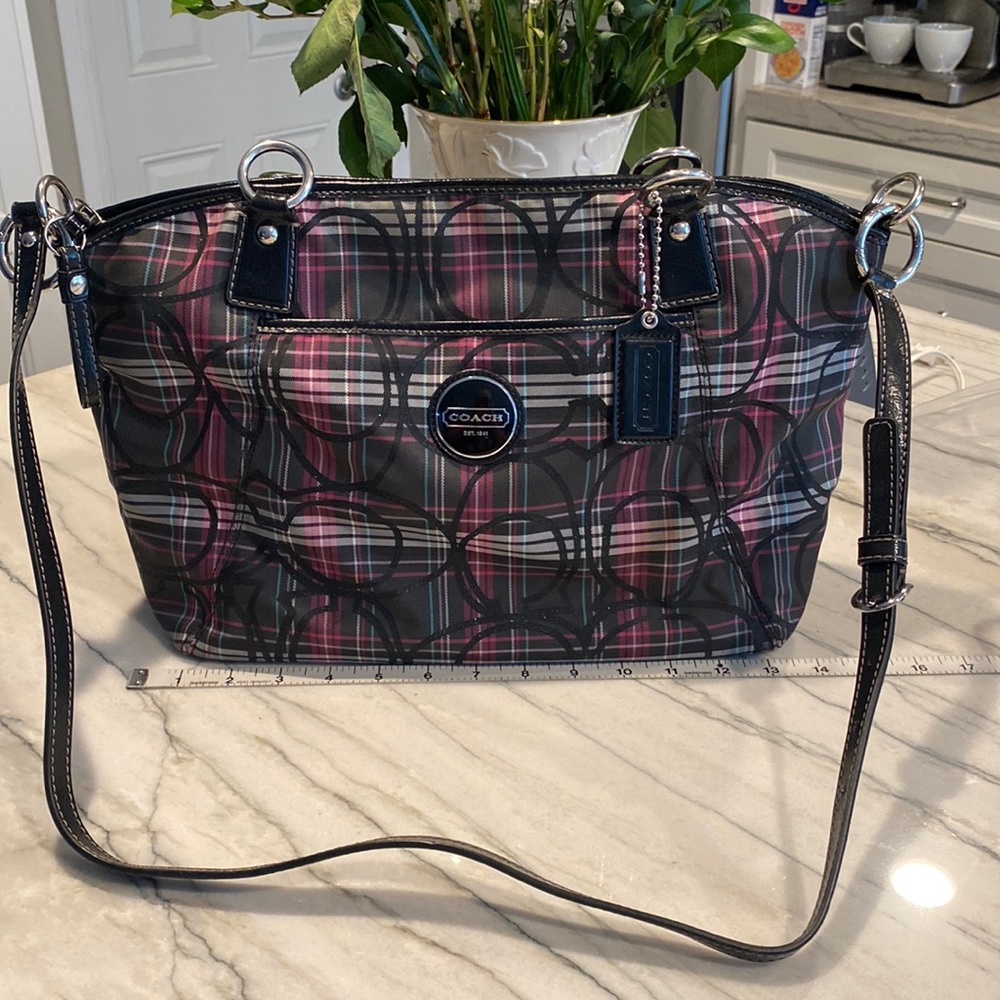 Coach Tartan Bag - Needs new handles but has crossbody strap